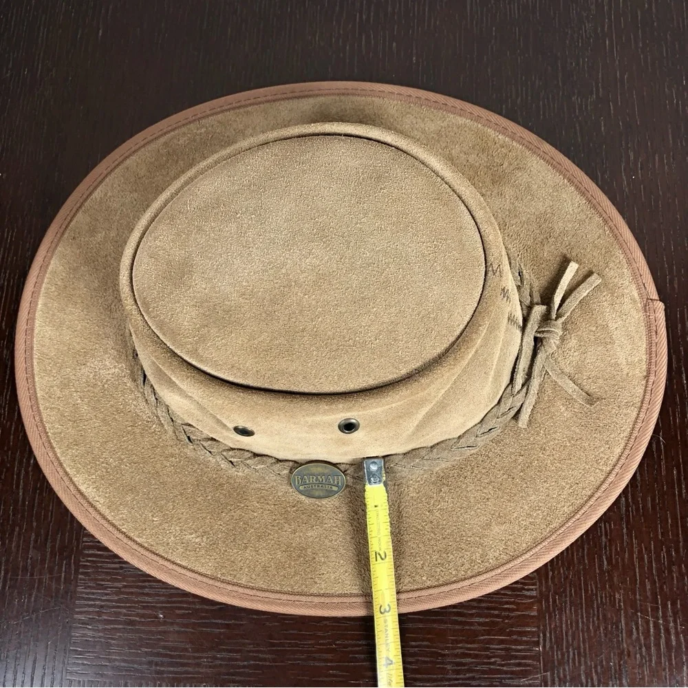 Barmah 1061HI Foldaway 50+UPF Suede Tan Unisex Hat Hiking Beach Festival M 7 1/8